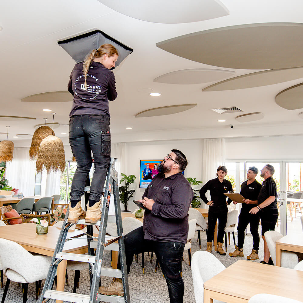 Carve Industries team completing works at local restaurant