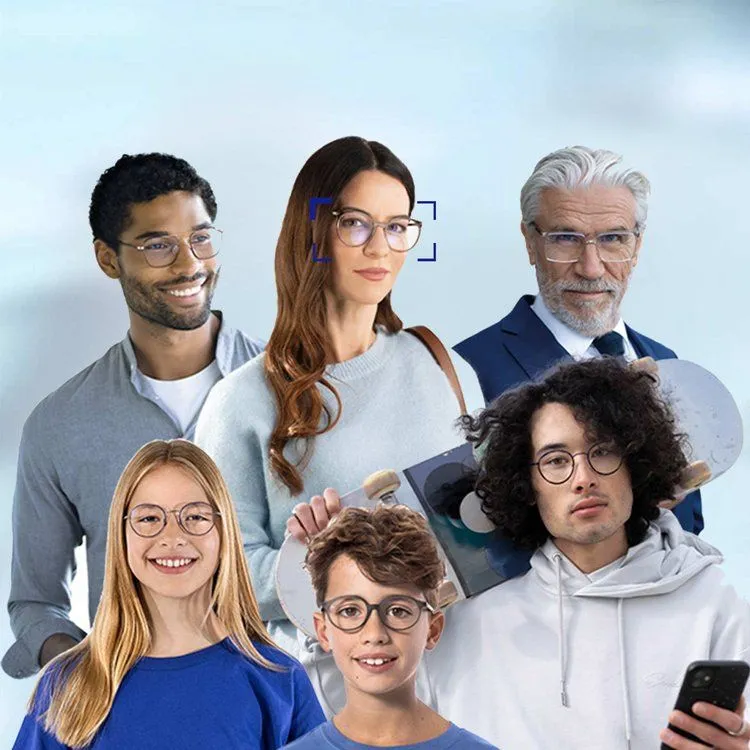 Six people demonstrating the ZEISS SmartLife Lenses