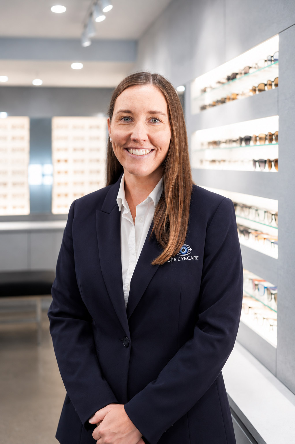 Smiling woman staff member