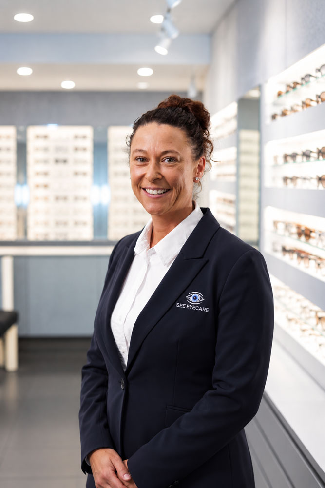 Smiling woman staff member