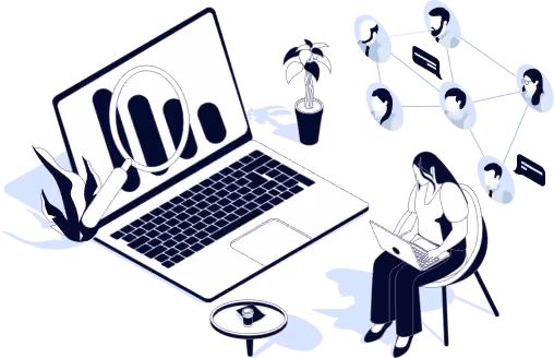 Illustration of a professional network