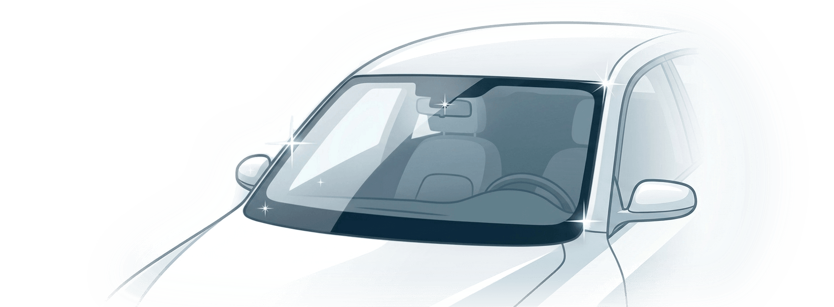Car with a fixed windshield