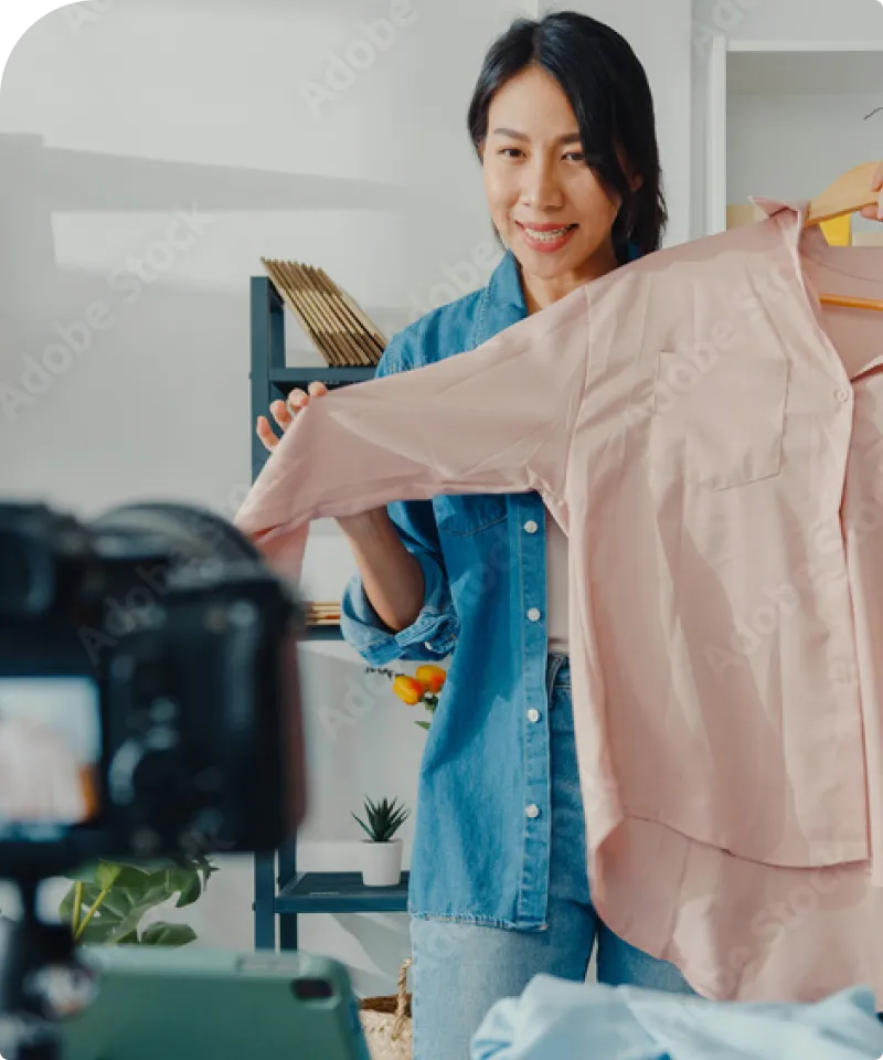 Smiling Lady showing The Cloth