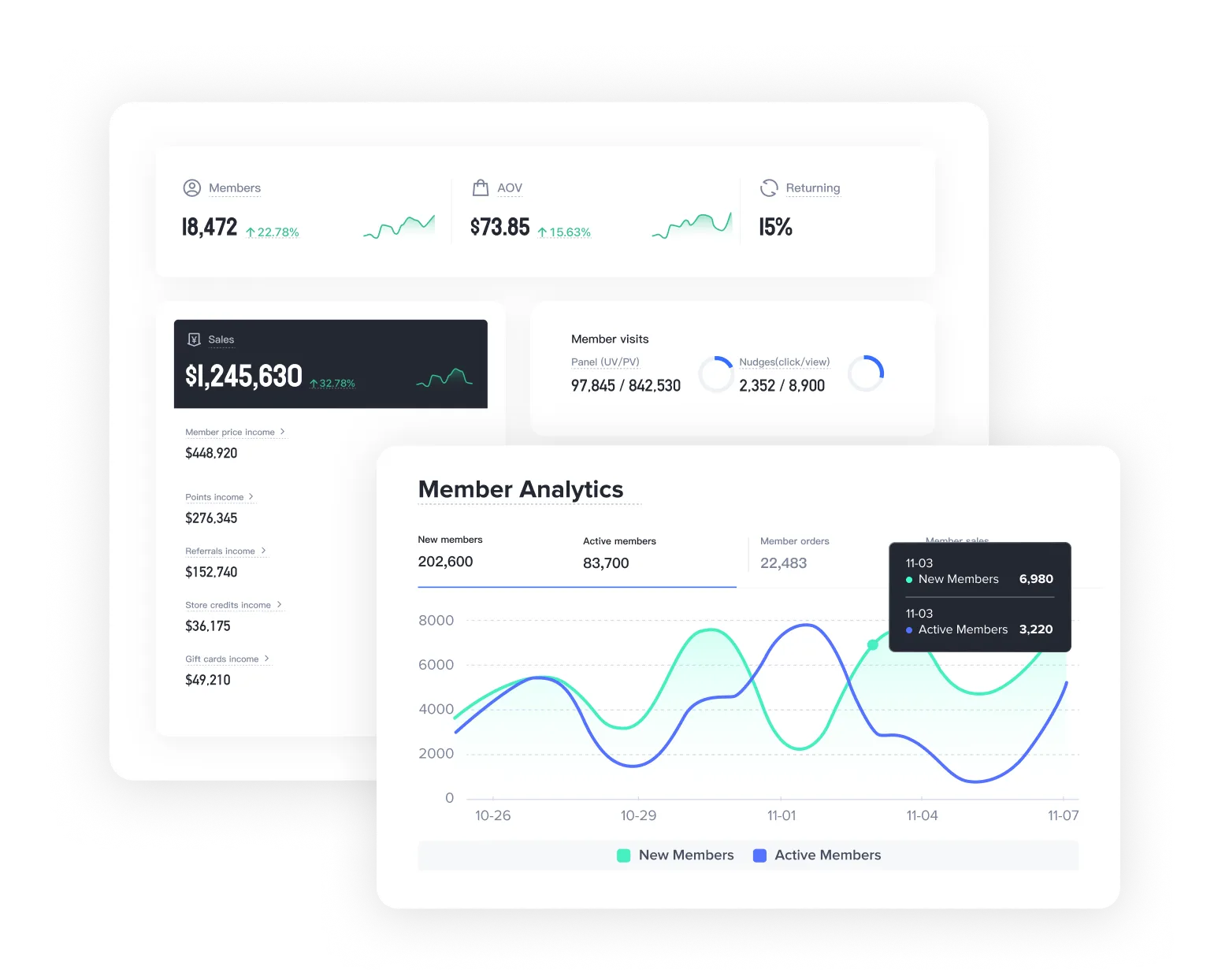 Actionable insights on your loyalty and rewards programs