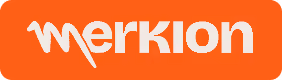 Merkion Logo orange background white text