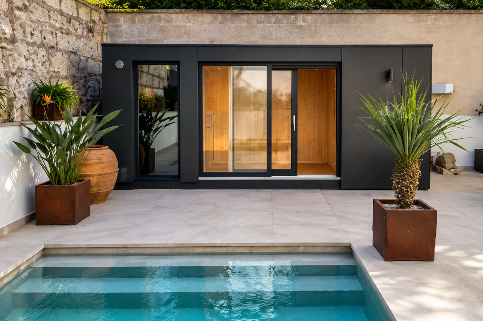 Outdoor Holz-Sauna von SpaConcept Mallorca