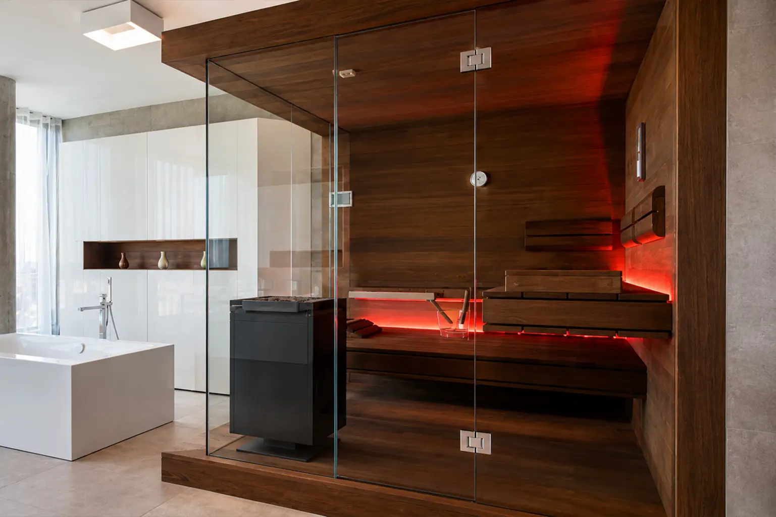 Sauna in einer Villa auf Mallorca