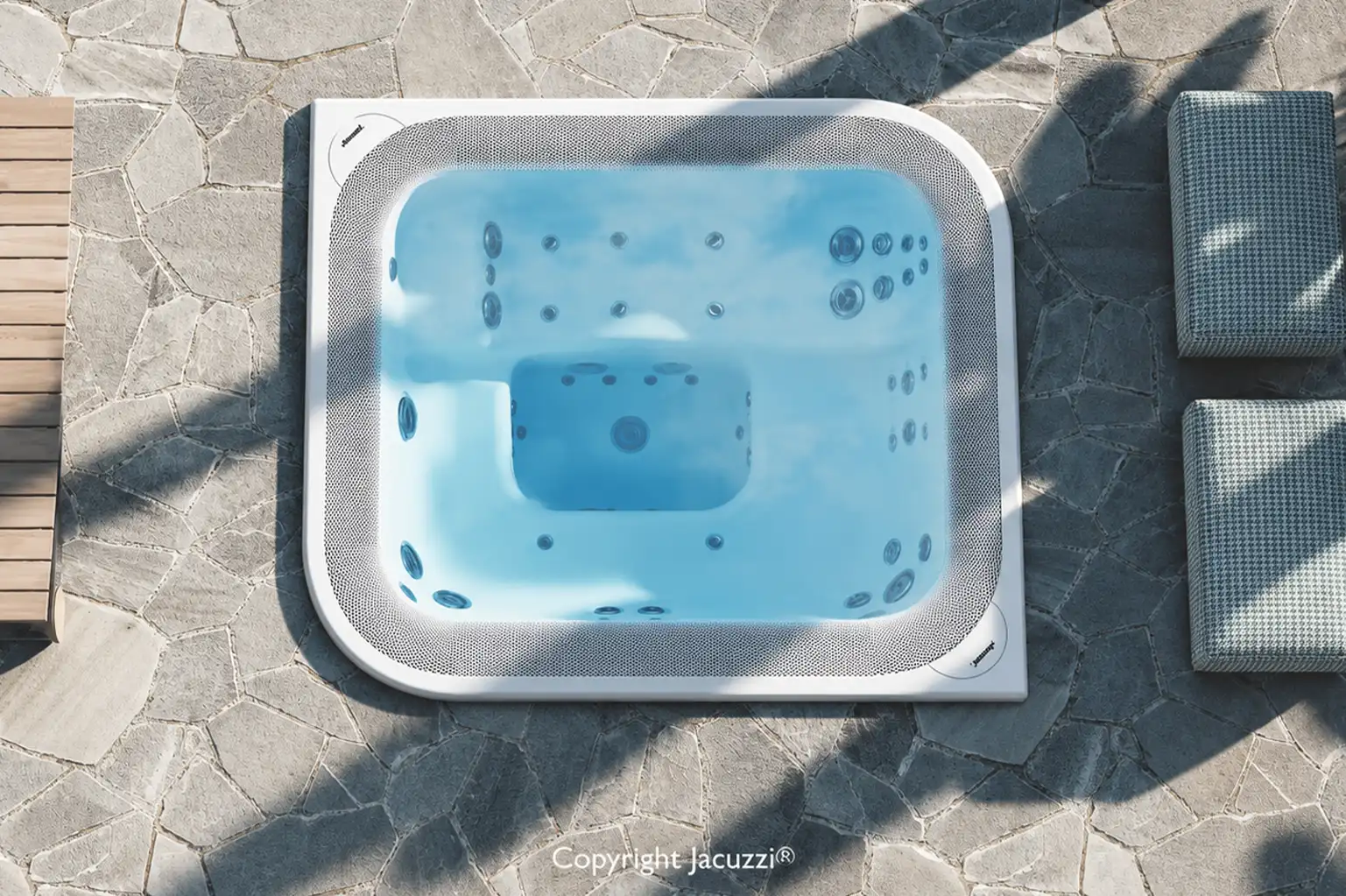 Outdoor-Whirlpool für eine Villa auf Mallorca
