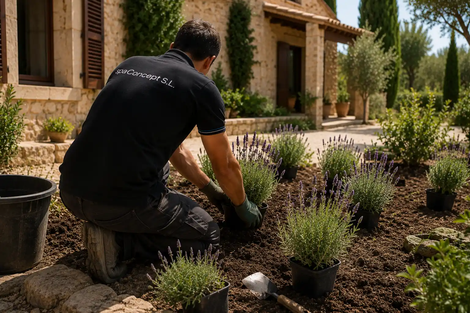 Neugestalteter Premium-Garten auf Mallorca
