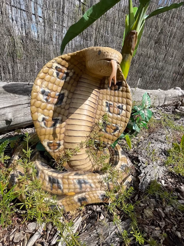 Cobra grandeur nature sur le parcours de mini golf de Laser Magic