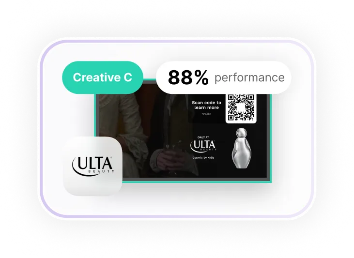 PauseAd creative performance example for Ulta