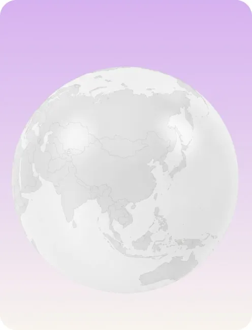 A pale globe turned to show South East Asia, with Malaysia at its centre