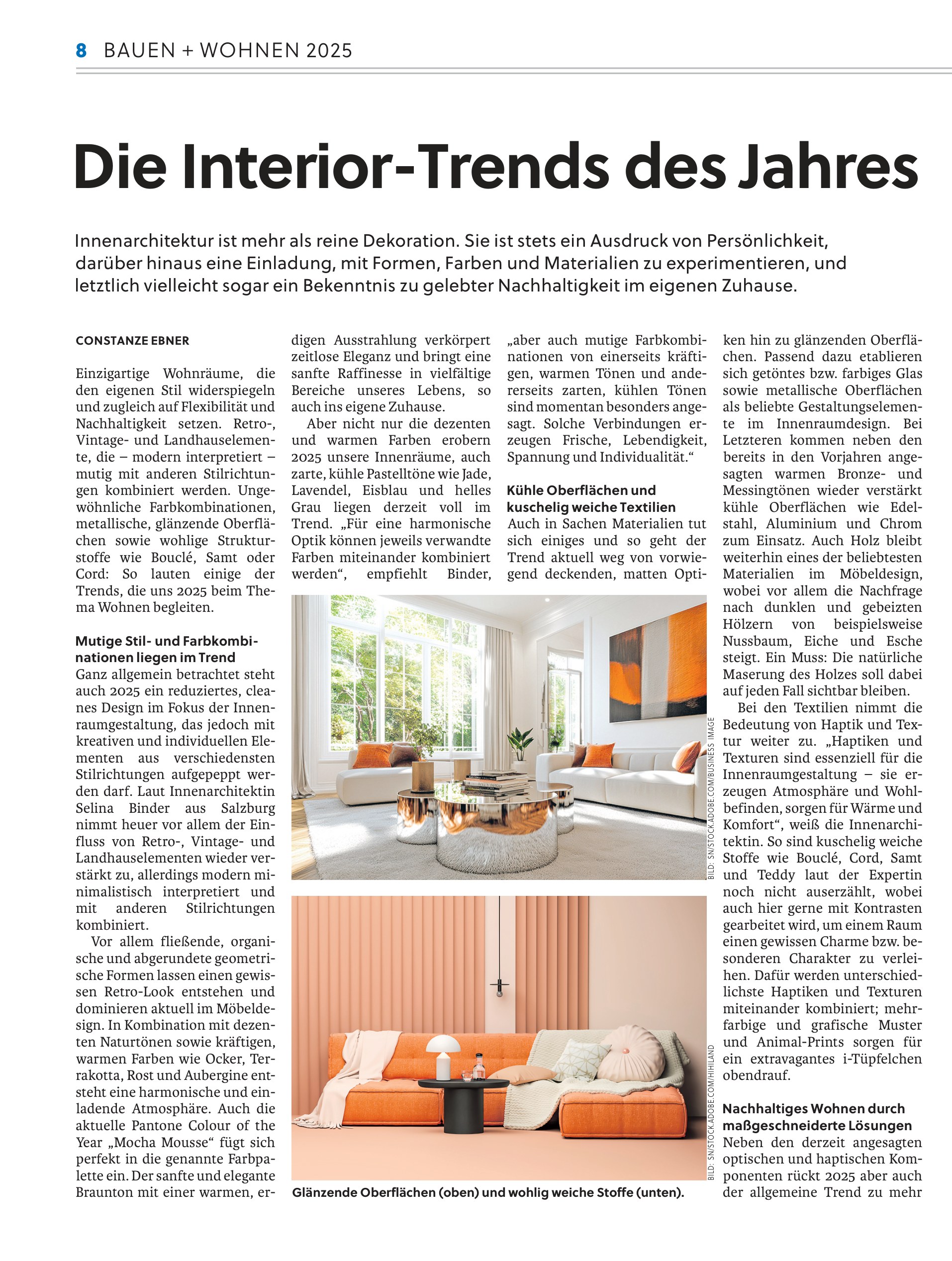 Die Interior-Trends des Jahres – Salzburger Nachrichten Bauen + Wohnen, Seite 8