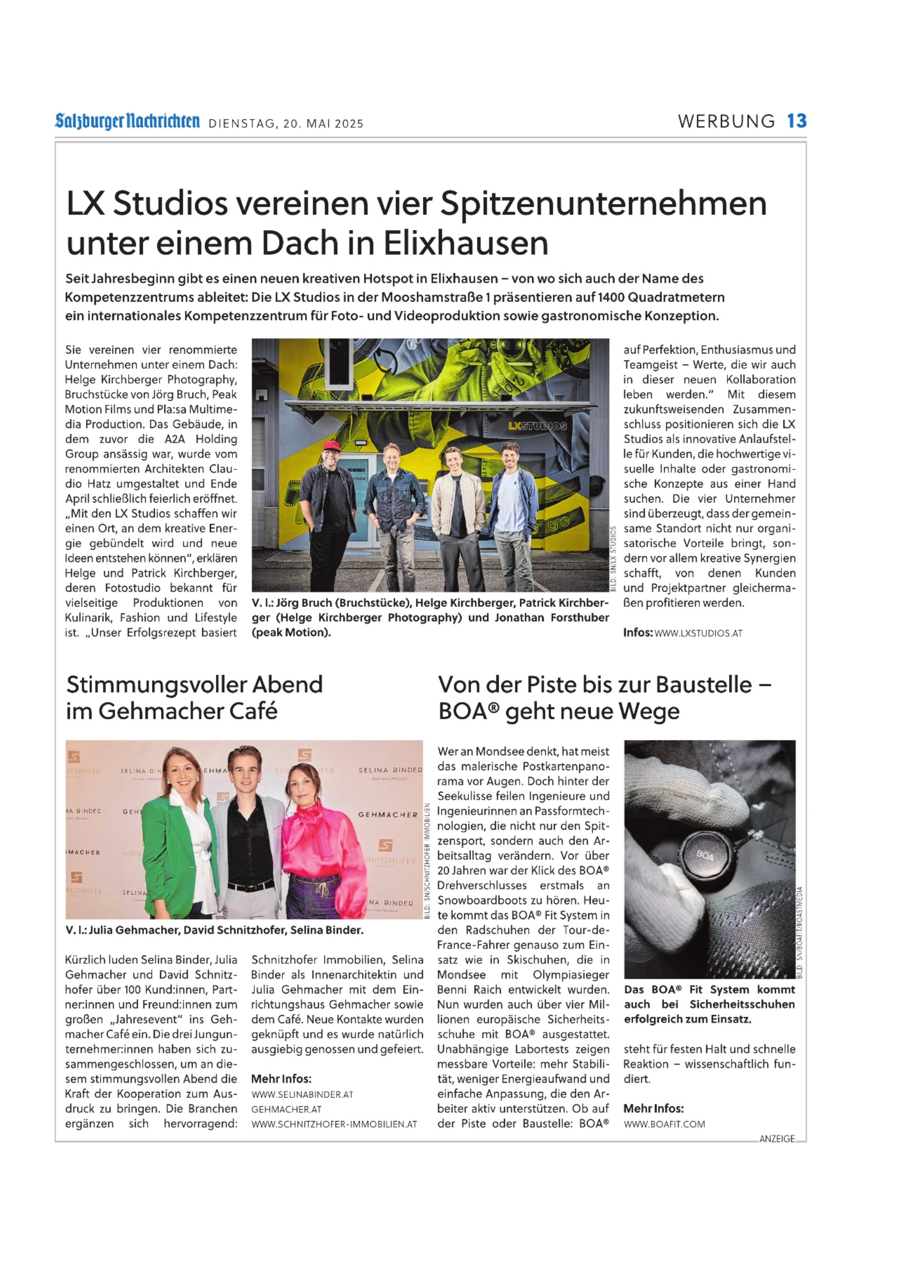 LX Studios vereinen vier Spitzenunternehmen unter einem Dach in Elixhausen – Salzburger Nachrichten