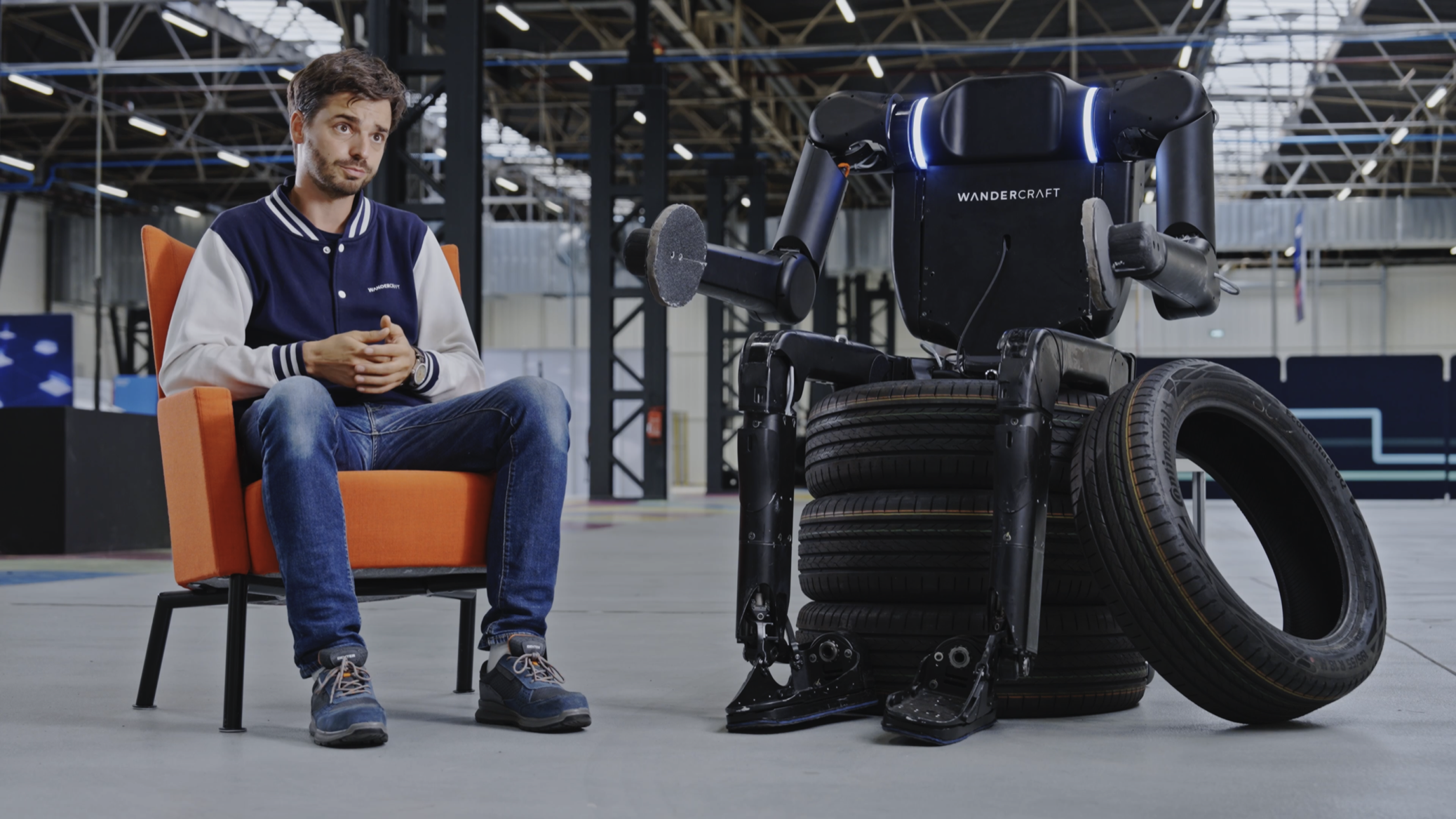 Calvin robot at work in a warehouse