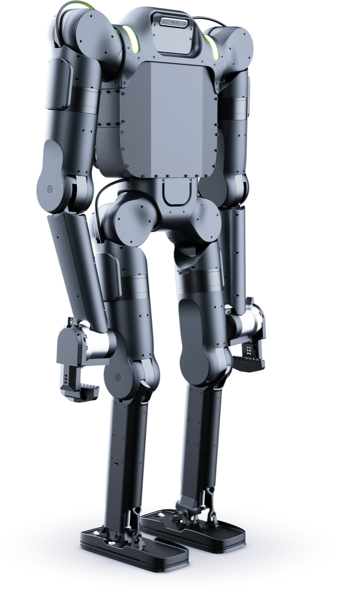 Close-up of Calvin's industrial hardware