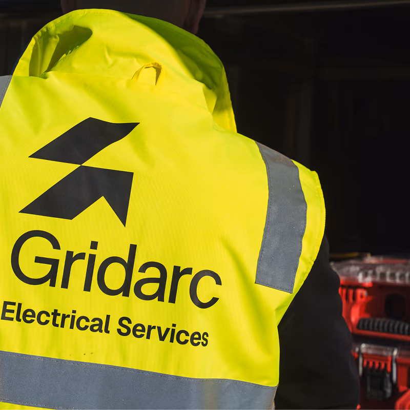 Electrician getting ready for work