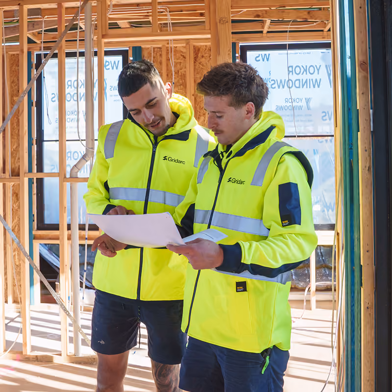 Electricians working together