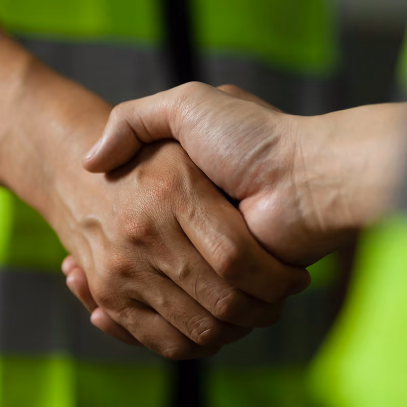 Teamwork handshake