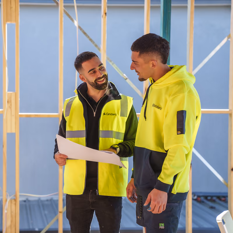 Electricians working together
