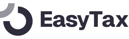 EasyTax company logo with stylized circular arrow icon.