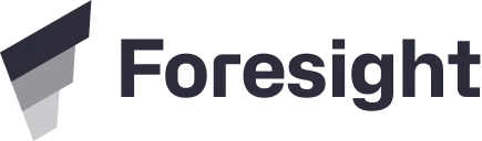 Foresight company logo in dark color.