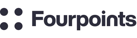 Fourpoints company logo with stylized four-dot icon and text.
