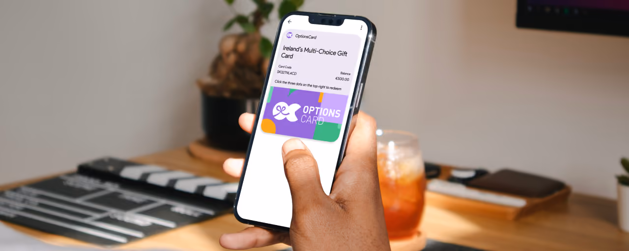 Person with an OptionsCard in their mobile wallet in Ireland