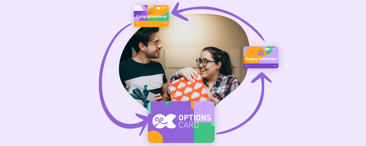 Re-gift and share OptionCard to your loved ones for any occasion