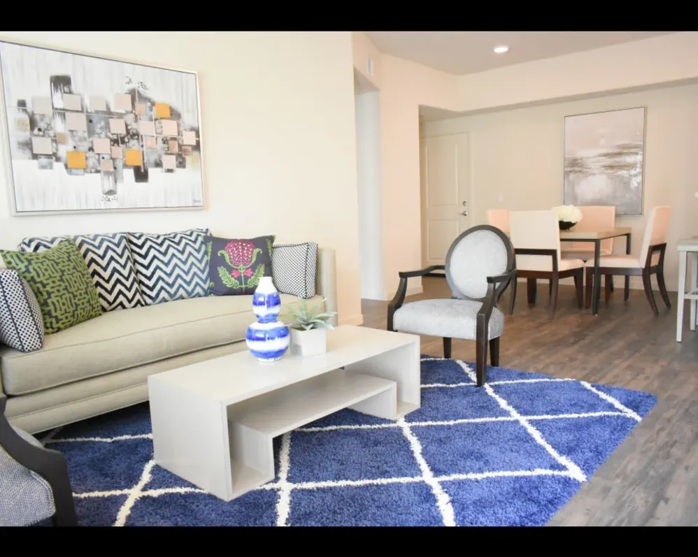 Living room with seating and decor 