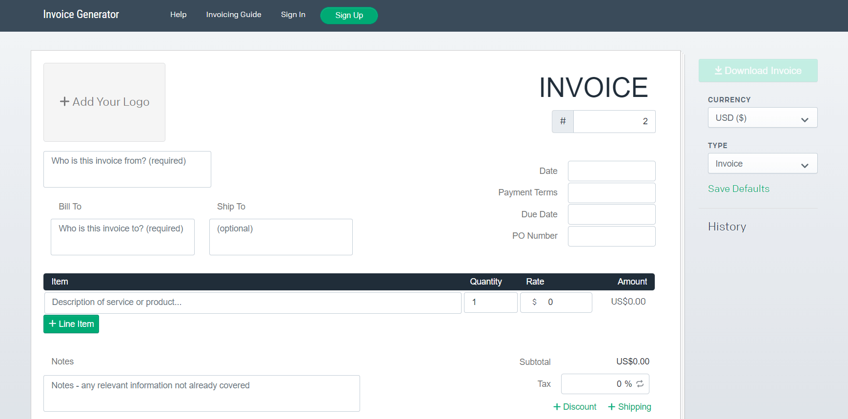 invoice generator tool