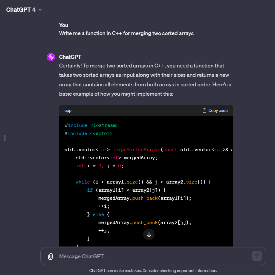 Use ChatGPT to write code