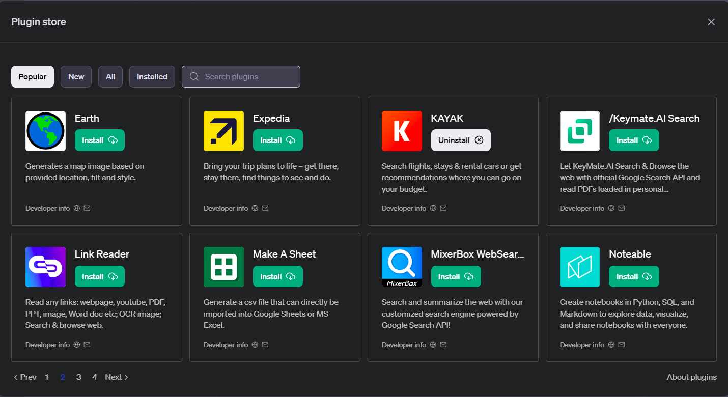 ChatGPT plugins