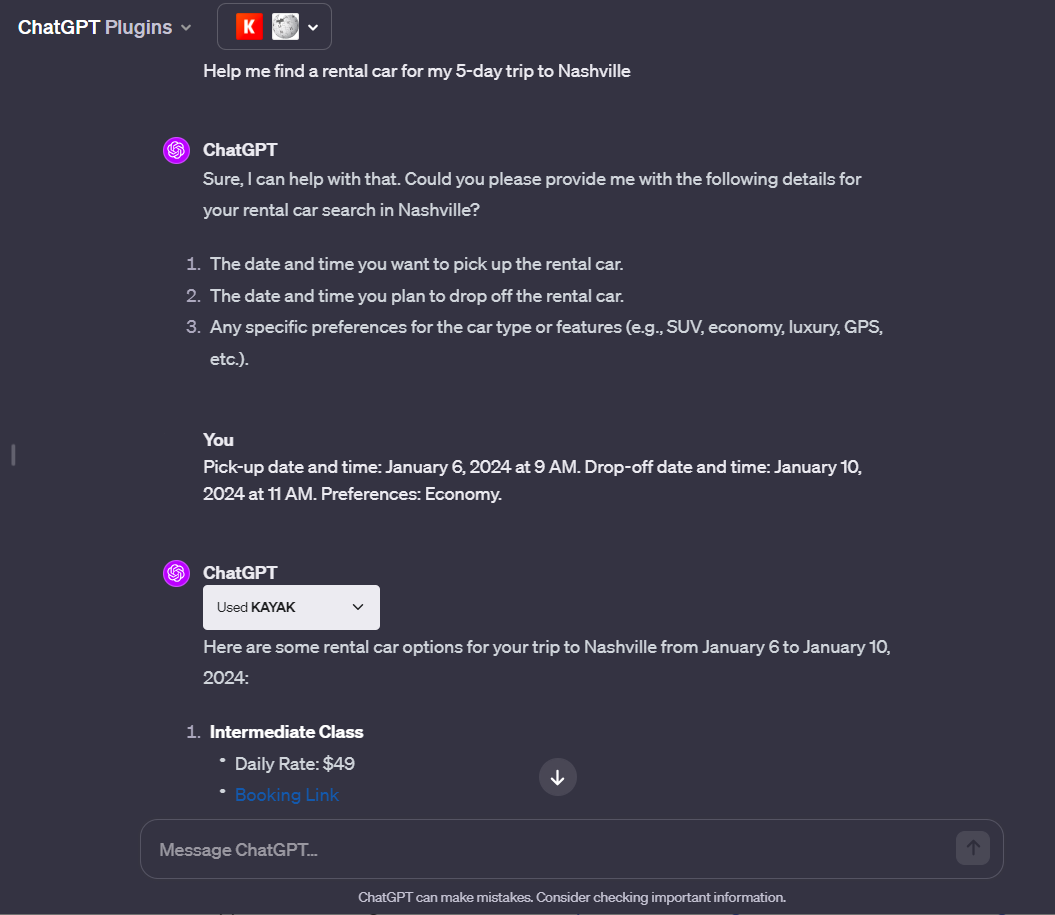 KAYAK plugin