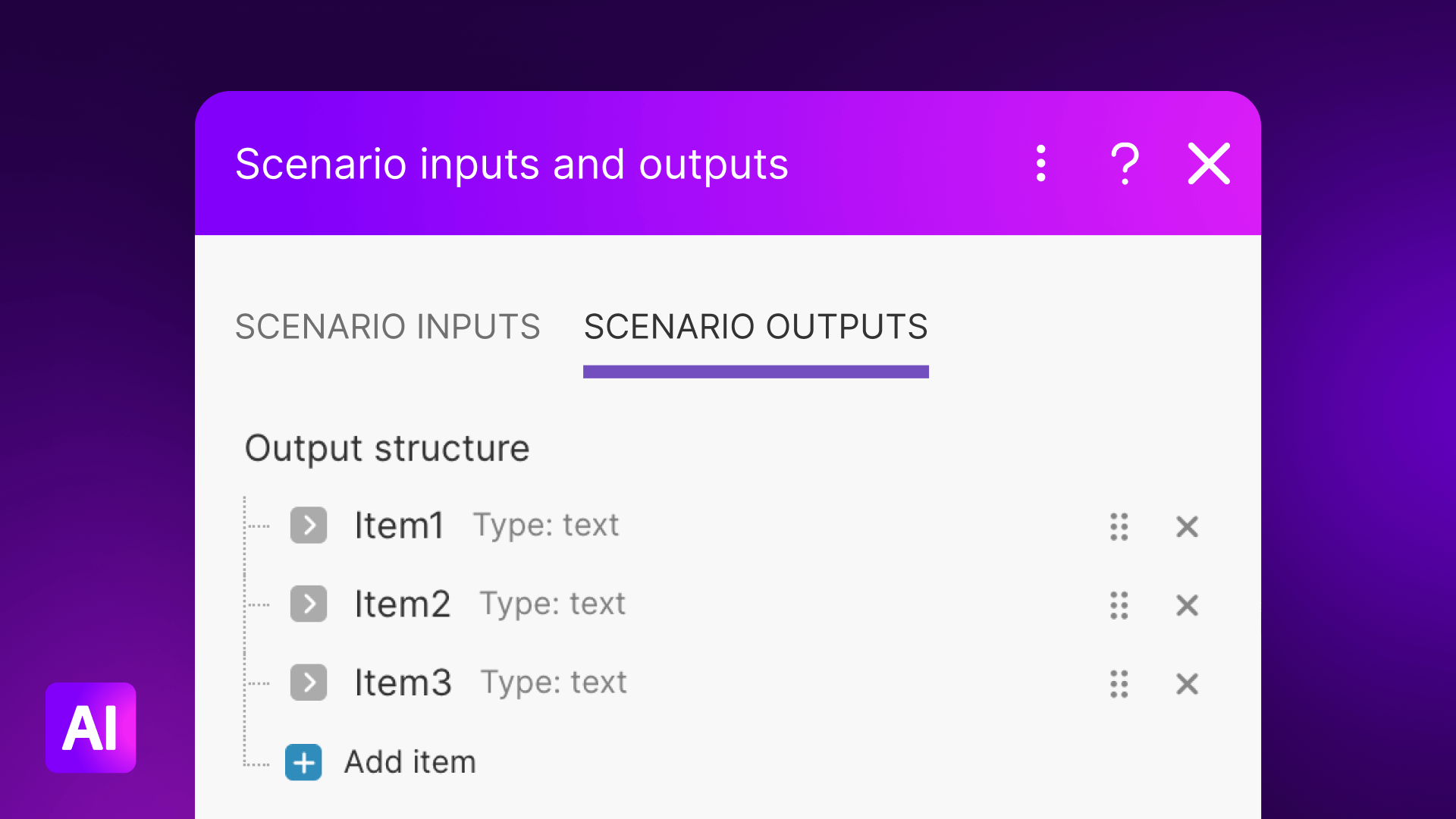 Scenario Outputs