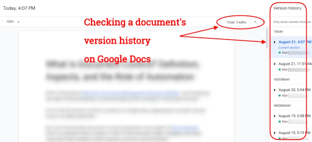 google doc example