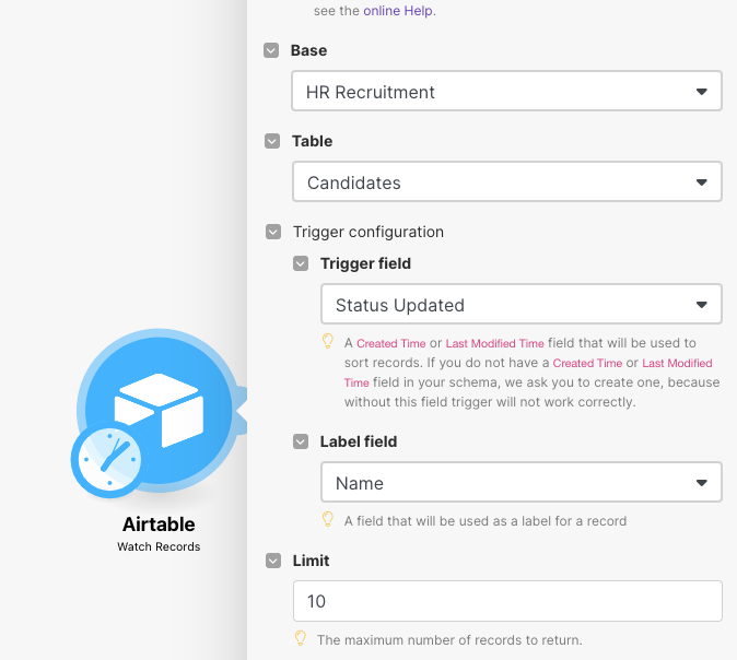 airtable-watch-records-configuration