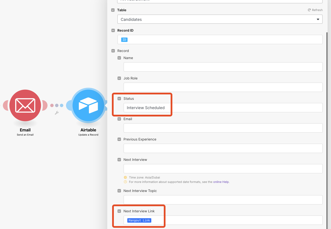 recruitment-automation-update-status-field