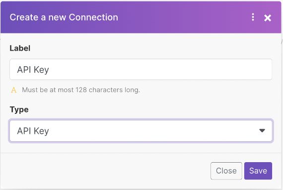 New connection fields