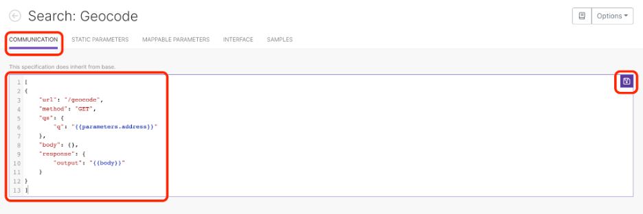 Module communication code result