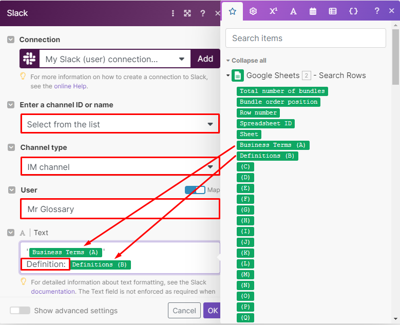 slack glossary configuration 8