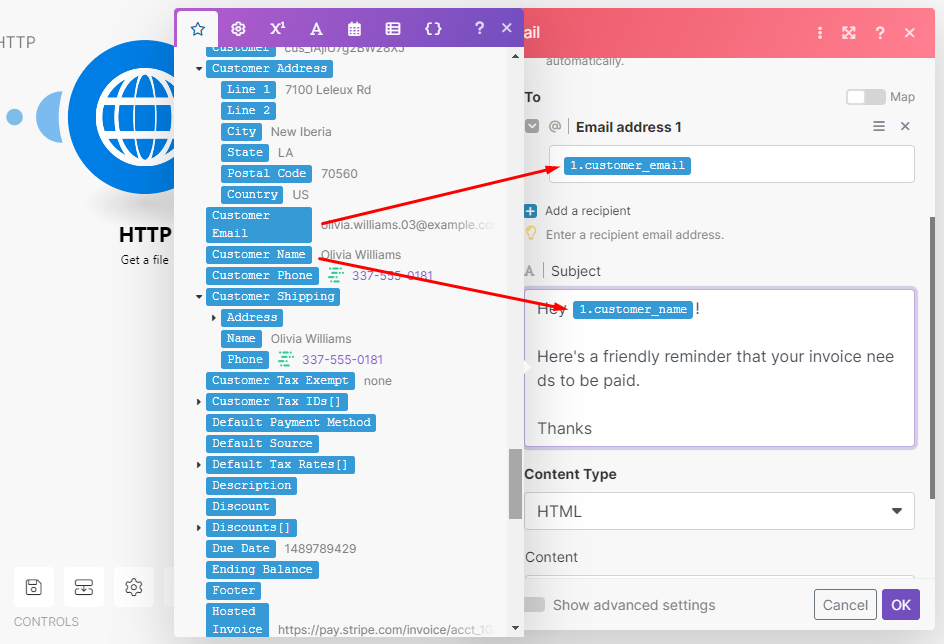 Email module with the unpaid invoice reminder