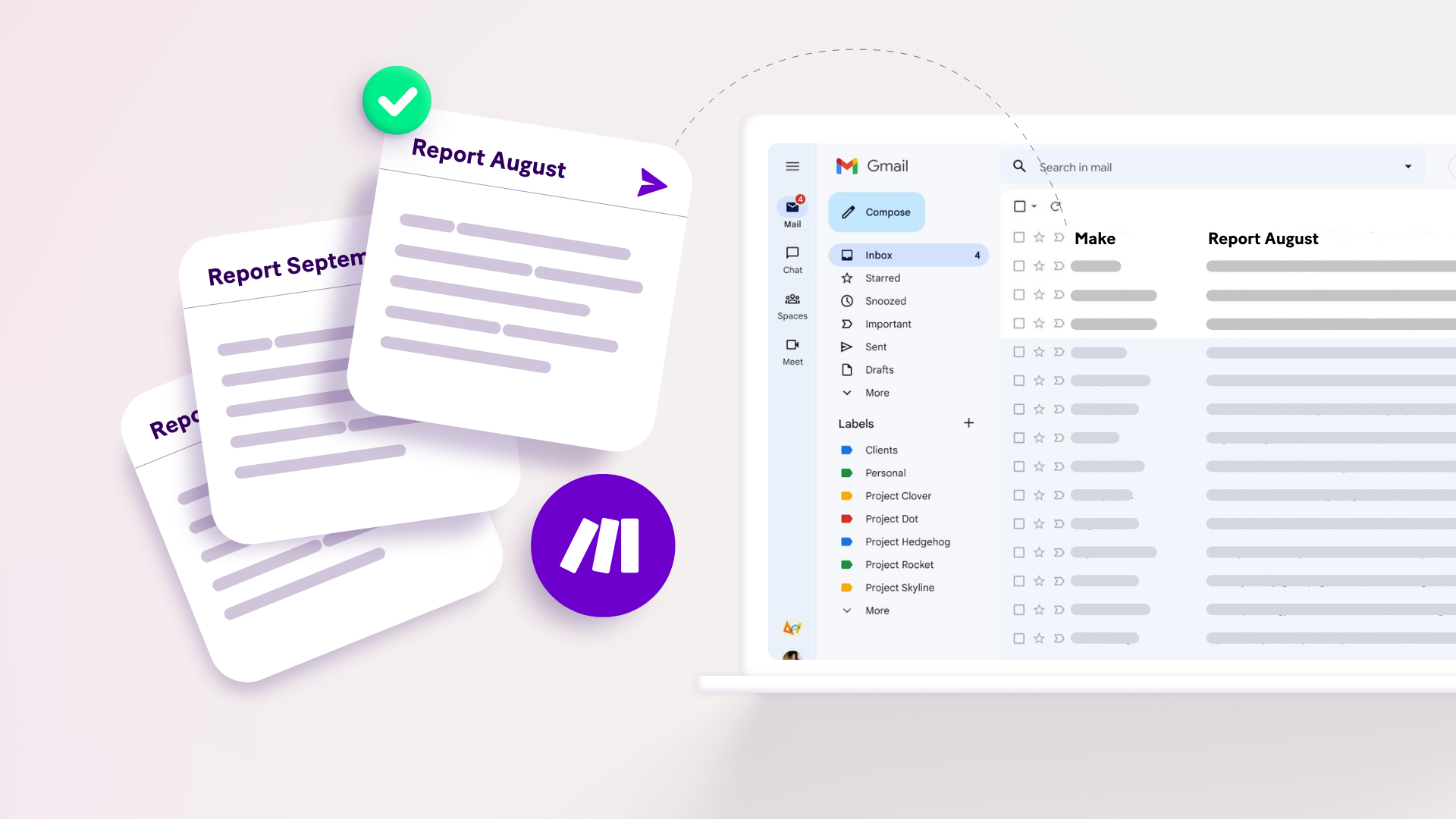 Recurring emails in Gmail with Make