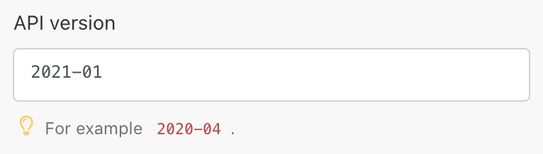 Api version