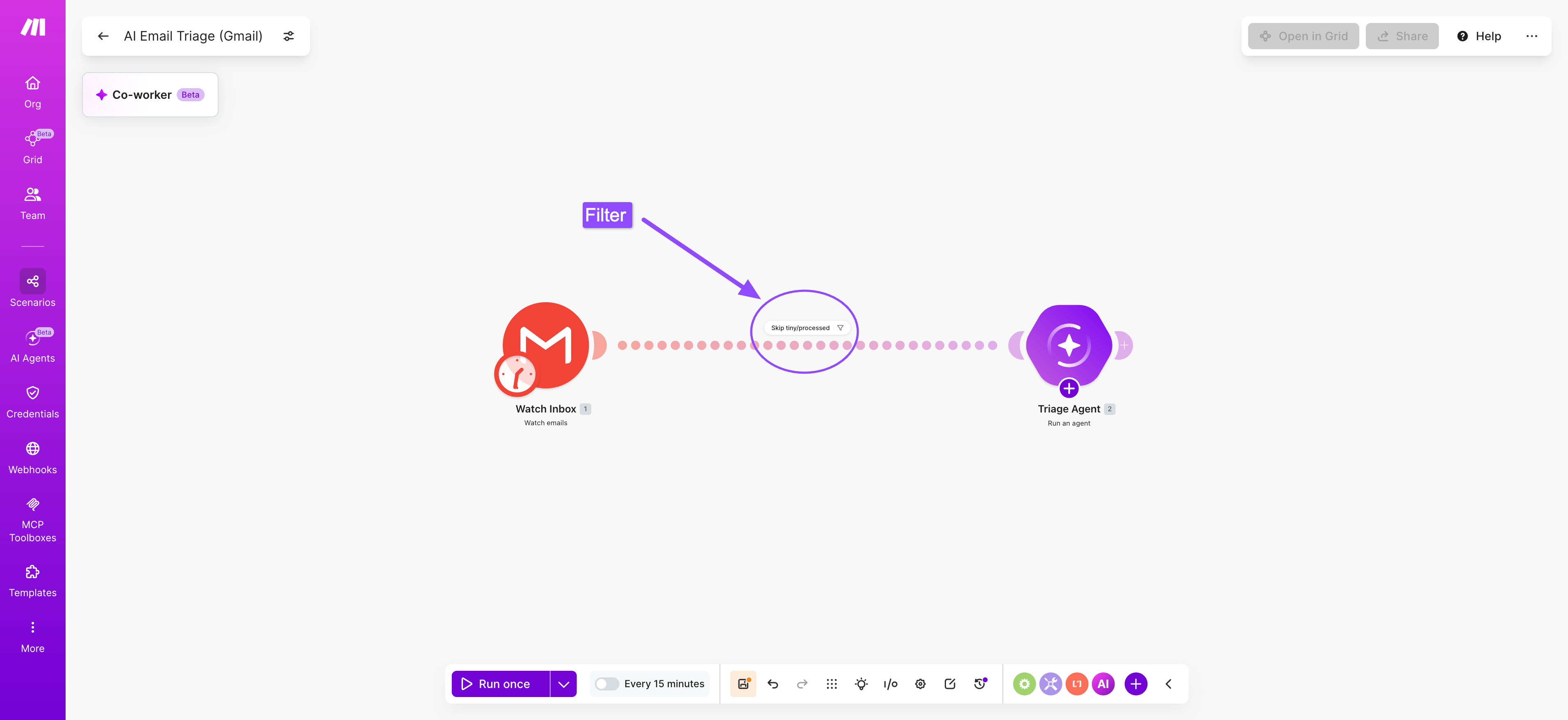 AI-Email-Triage-Gmail-Make- Step 2