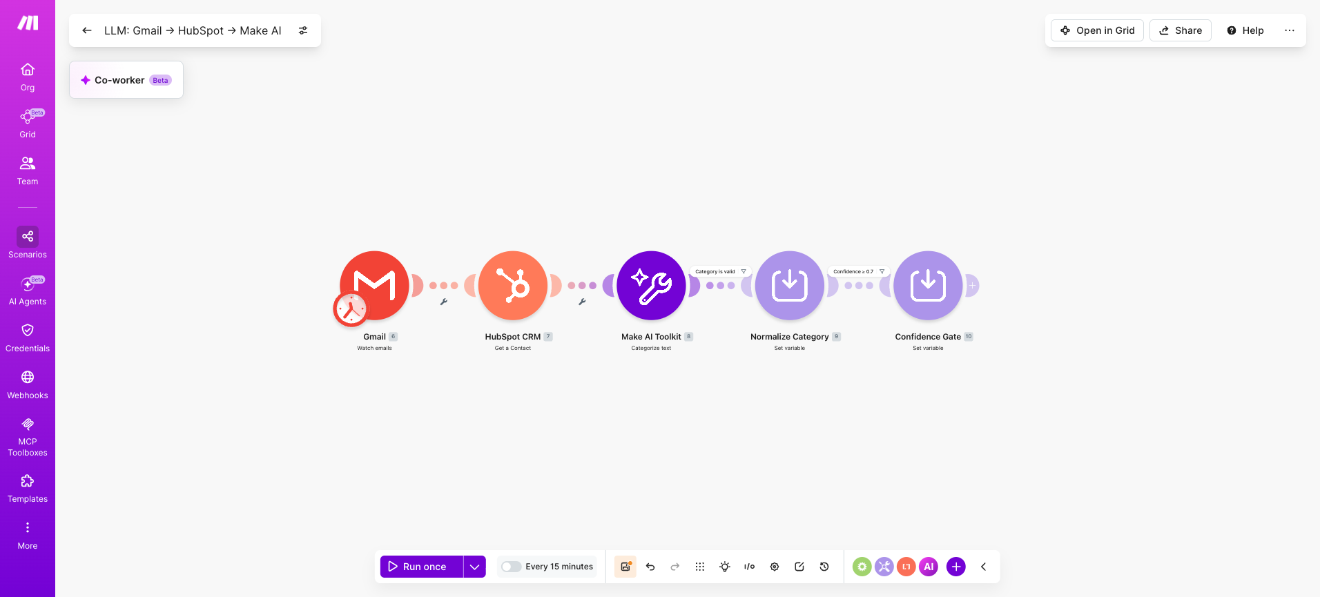 LLM-Gmail-→-HubSpot-→-Make- Step 4