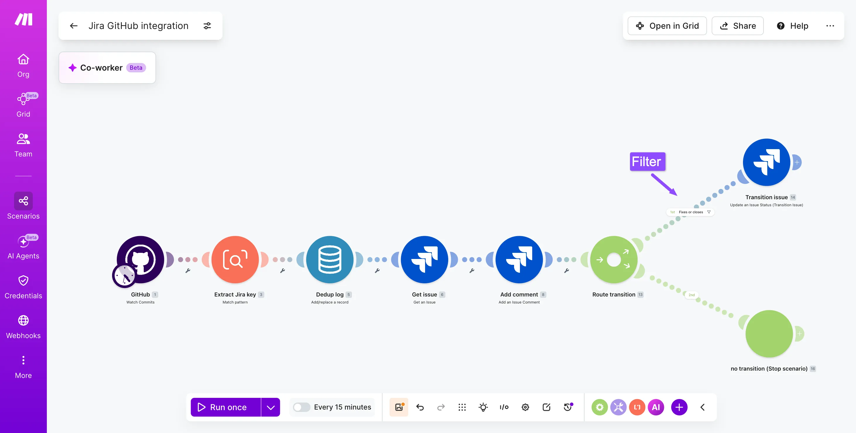 Router handling Jira status transitions