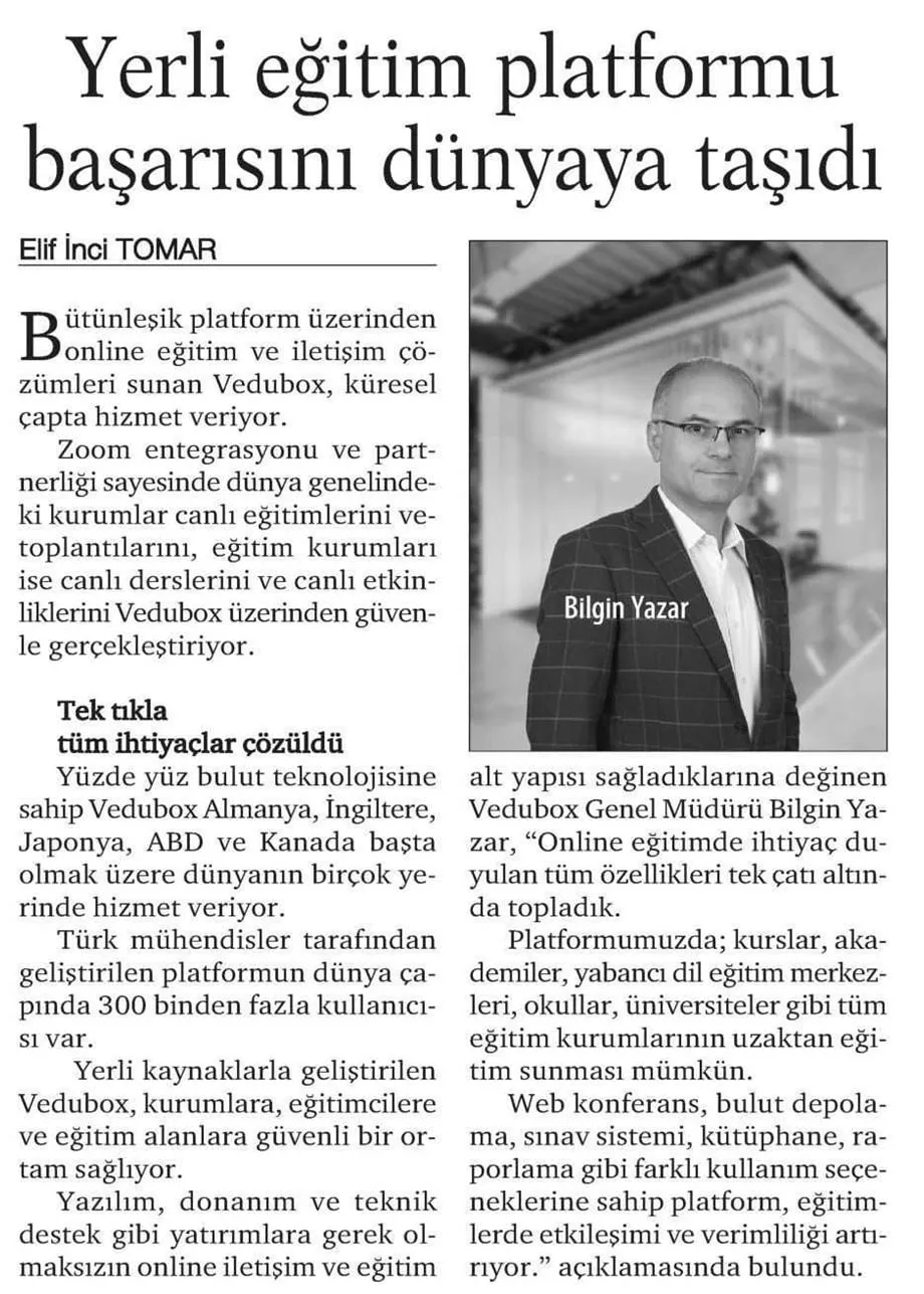 Yerli Eğitim Platformu Başarısını Dünyaya Taşıdı - Hürses