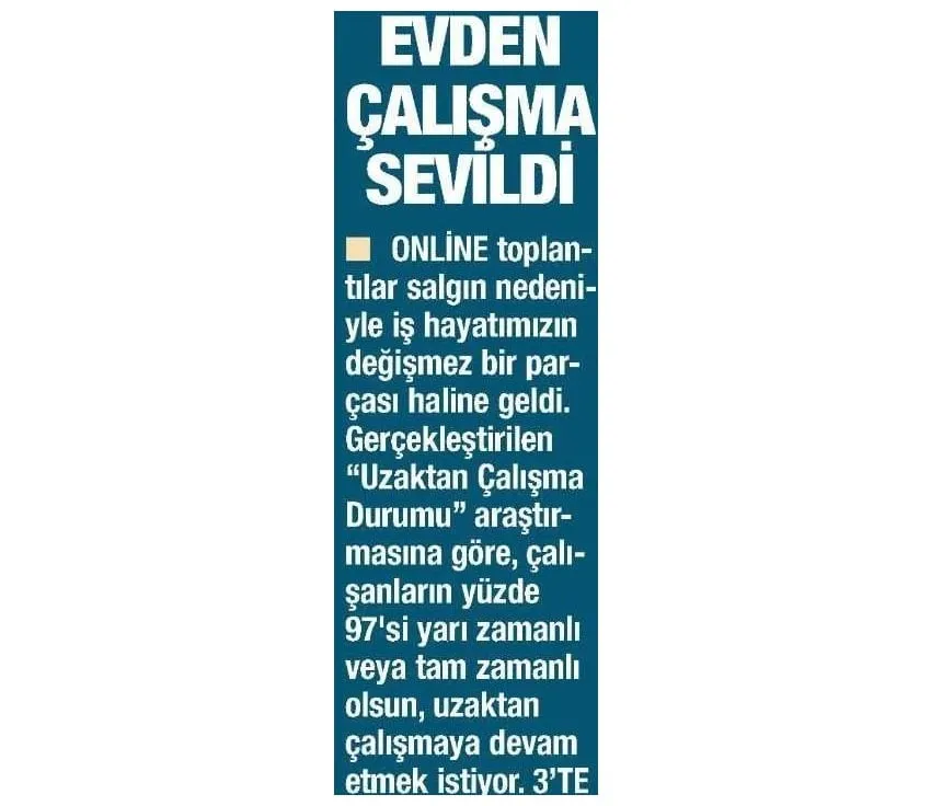 Evden Çalışma Sevildi - Bizim Anadolu Gazetesi