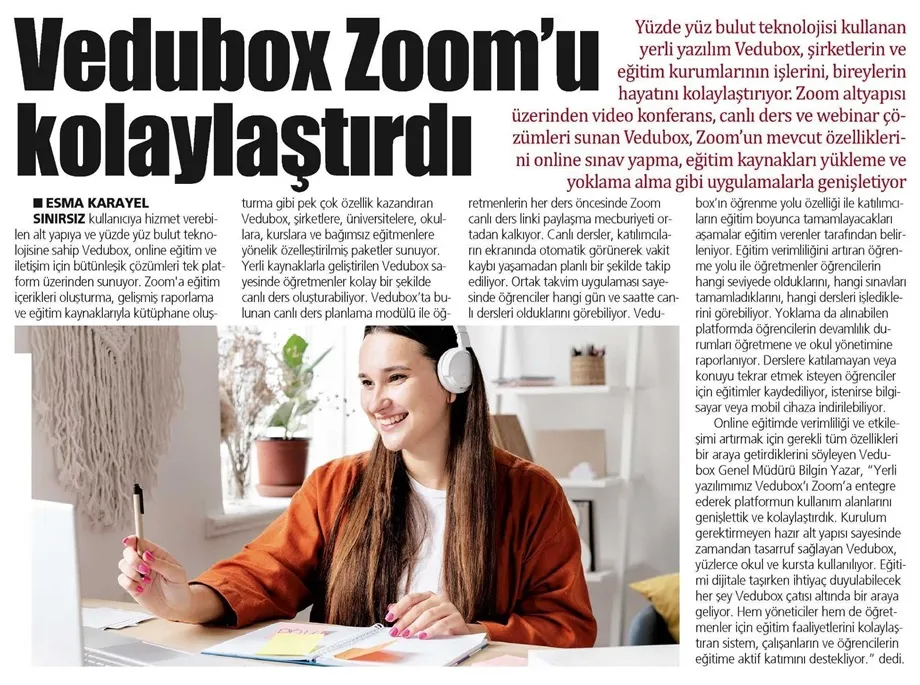 Vedubox Zoom'u Kolaylaştırdı - İstiklal Gazetesi